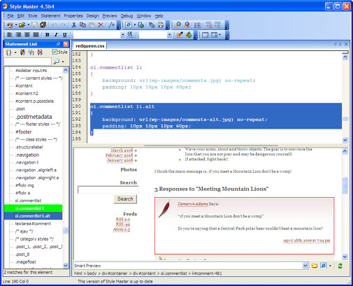 Screenshot of Style Master Windows